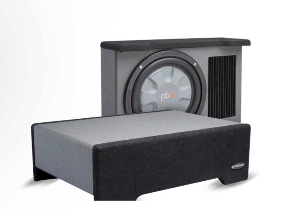 PowerBass PS-ADF110T 10" Amplified Silm downfiring Subwoofer Underseat Bass Box